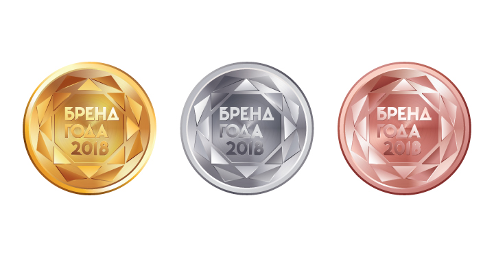 Образ бриллианта обыгран в новом дизайне медалей «Бренда года».