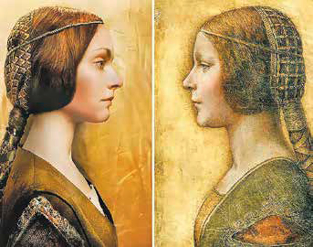 «Женский портрет в профиль»  кисти Леонардо да Винчи (Ю. Волынец).